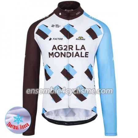 Maillot Cyclisme 2017 AG2R La Mondiale Hiver Thermal Fleece N001